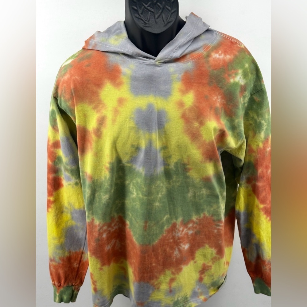 Pamela Louise Handmade Green Tie Dye Hoodie L St Patrick - Picture 2 of 4
